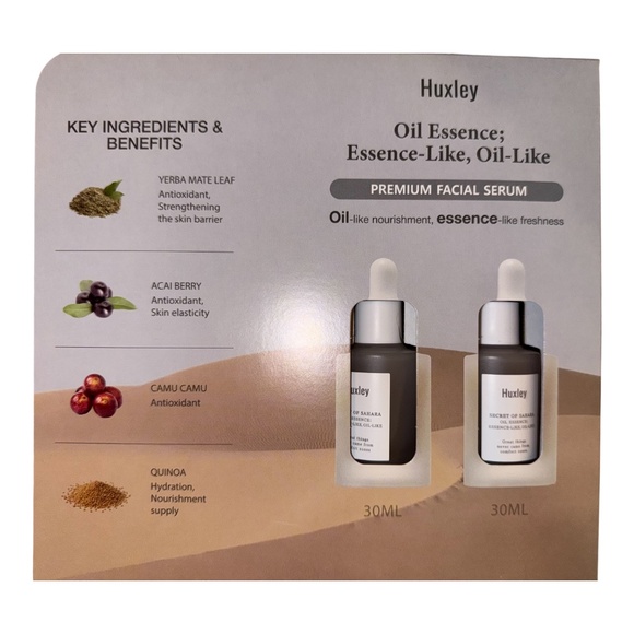 Korean Skincare HUXLEY 2 bottles Secret Of Sahara Prickly Pear Seed Oil Serum - Picture 1 of 3
